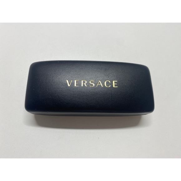 Versace Accessories - Versace Black Hard Shell Sunglasses Eyeglasses Case Gold Logo Luxury
